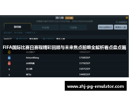 FIFA国际比赛日赛程精彩回顾与未来焦点前瞻全解析看点盘点篇 FIFA国际比赛日赛程精彩回顾与未来焦点前瞻全解析看点盘点篇